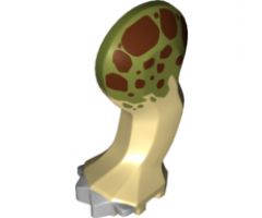 Animal, Body Part Dinosaur Leg Small (Front) Triceratops with Pin, Light Bluish Gray Claws and Olive Green and Dark Brown Pattern - Left