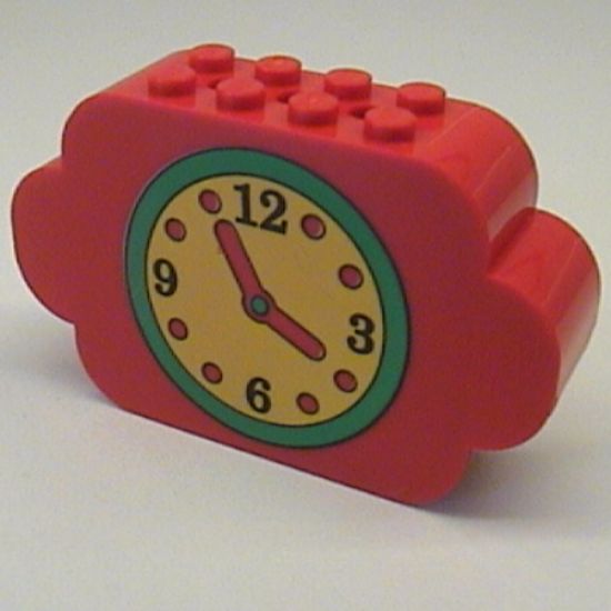 Slope, Curved 8 x 2 x 4 Triple with Eight Studs with Clock Pattern