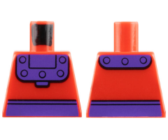 Torso Dark Purple Belt and Collar with Rivets Pattern (Magneto)