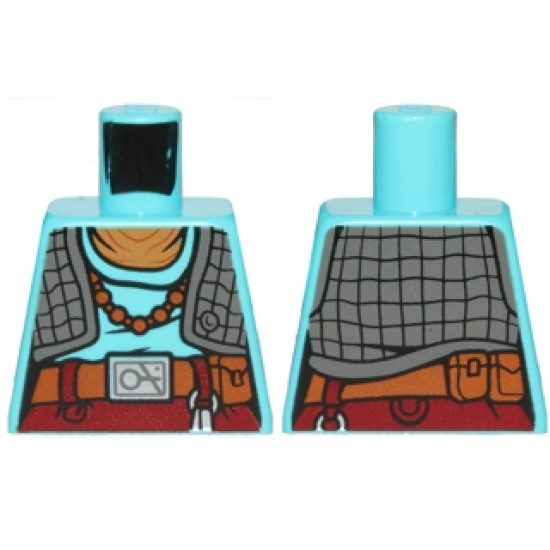 Torso SW Maz Kanata with Medium Azure Undershirt and Dark Gray Quilted Vest Pattern