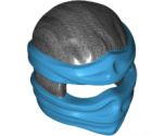 Minifigure, Headgear Ninjago Wrap Type 2 with Dark Azure Wraps and Knot Pattern