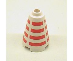 Cone 2 x 2 x 2 with Horizontal Red Stripes Pattern