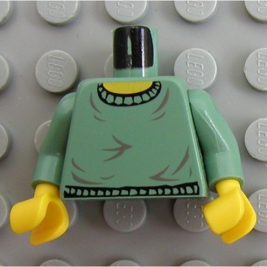 Torso Harry Potter Crew Neck Sweater Pattern / Sand Green Arms / Yellow Hands