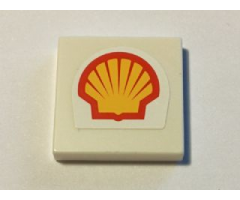 Tile 2 x 2 with Shell Logo Small Pattern (Sticker) - Set 40195