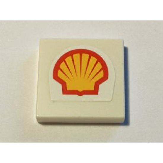 Tile 2 x 2 with Shell Logo Small Pattern (Sticker) - Set 40195