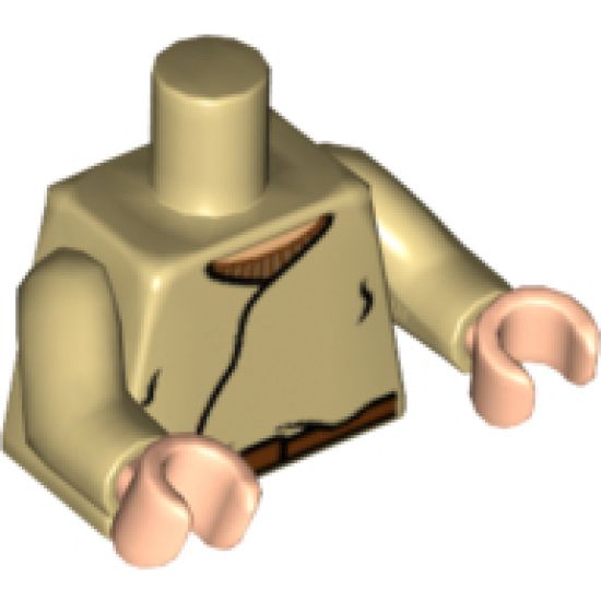 Torso SW Closed Shirt, Brown Belt, Light Nougat Neck Pattern / Tan Arms / Light Nougat Hands