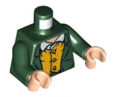 Torso LotR Jacket and Yellow Vest Pattern (Merry) / Dark Green Arms / Light Nougat Hands