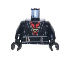 Torso SW Sith Robe, Red Chest and Gold Necklace Pattern (Darth Maul) / Black Arms / Black Hands