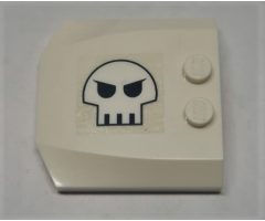 Wedge 4 x 4 x 2/3 Triple Curved with Skull Pattern Model Left Side (Sticker) - Set 10192