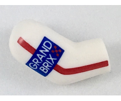 Arm, Right with Red Stripe and 'Grand Brix' Pattern
