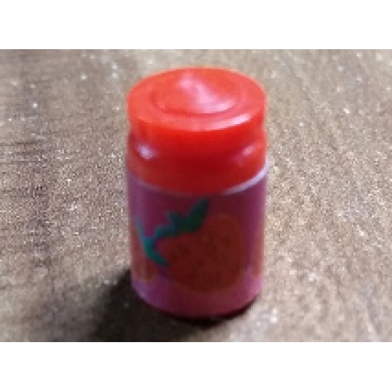 Scala Accessories Jar Jam / Jelly, Label with Strawberries Pattern (Sticker) - Set 3149