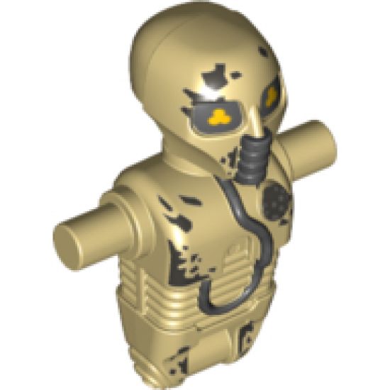 Torso/Head Mechanical, 2-1B Medical Droid, Dotted Badge and Peeling Paint Pattern