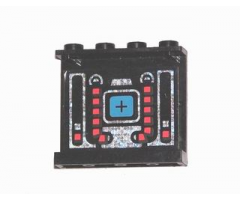 Panel 1 x 4 x 3 with Space Mechanical Pattern on Inside (Sticker) - Set 6949