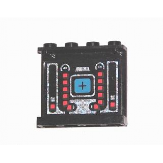 Panel 1 x 4 x 3 with Space Mechanical Pattern on Inside (Sticker) - Set 6949