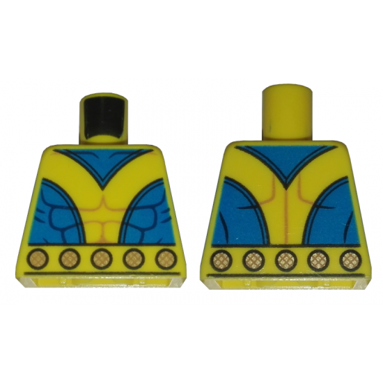 Torso Muscles Outline, with Yellow V and Belt Pattern (Giant-Man Hank Pym)