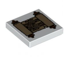 Tile 2 x 2 with Scroll Two Spindles Pattern (HP)