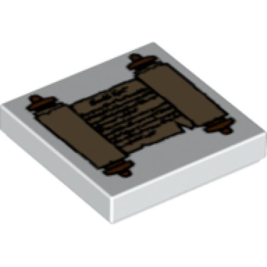 Tile 2 x 2 with Scroll Two Spindles Pattern (HP)