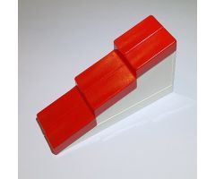 Duplo, Building Roof Sloped 17 2 x 6 Stepped with Red Shingles
