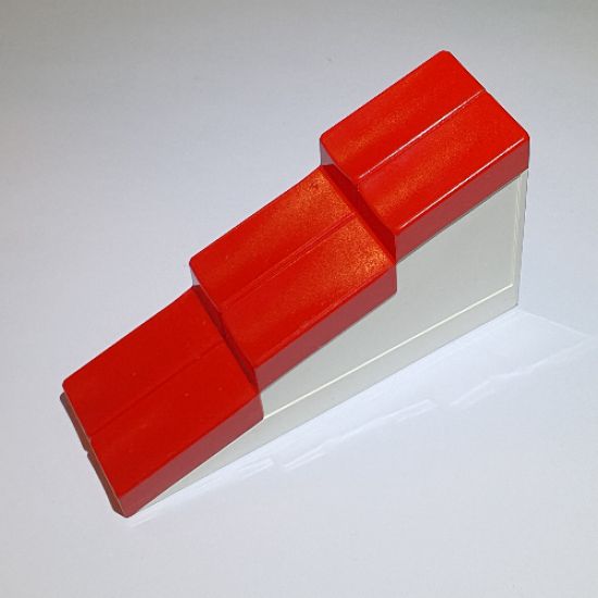 Duplo, Building Roof Sloped 17 2 x 6 Stepped with Red Shingles
