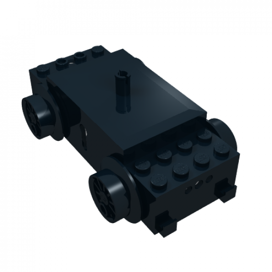 Electric, Train Motor 12V with Wheels Type II with 3 Round Contact Holes