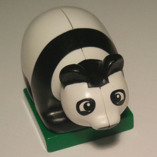 Duplo, Animal Panda Baby Cub on Green Base, Eyes Looking Forward