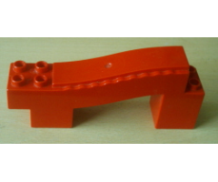 Duplo Road Section, Incline with 4 studs at Bottom, Bumpy Edges