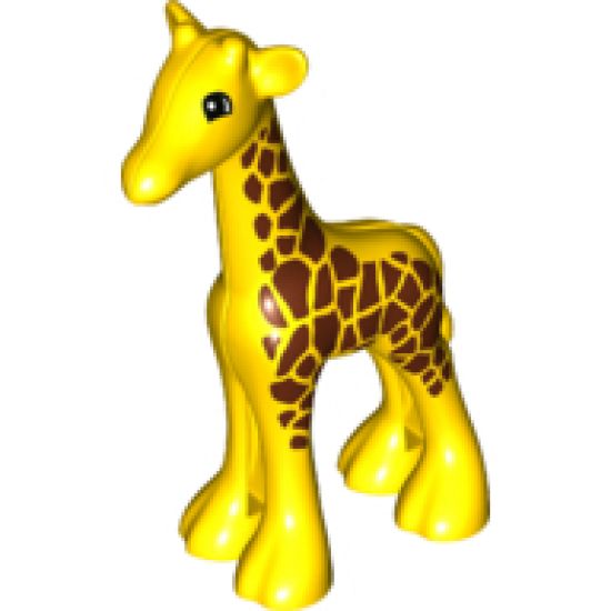 Duplo, Animal Giraffe Baby Large, Eyes Semicircular Pattern