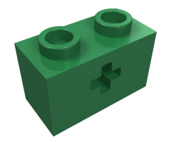 Technic, Brick 1 x 2 with Axle Hole (+ Shape) and Inside Side Supports