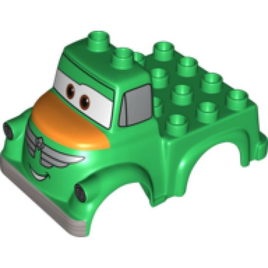 Duplo, Vehicle Car Body Truck with Disney Planes Chug Pattern