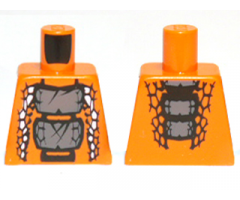 Torso Ninjago Snake with Dark Bluish Gray and White Scales Pattern (Chokun)