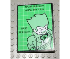 Slope 10 6 x 8 with Batman Joker Pattern (Sticker) - Set 7783