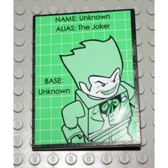 Slope 10 6 x 8 with Batman Joker Pattern (Sticker) - Set 7783