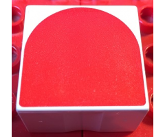 Duplo, Tile 2 x 2 x 1 with Shape Red Inverse Arch Pattern