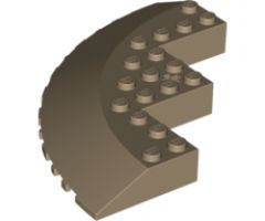 Brick, Round Corner 10 x 10 with Slope 33 Edge, Axle Hole, Facet Cutout