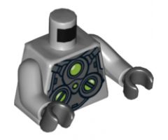 Torso Armor with Lime Circles Pattern (Doc Ock) / Light Bluish Gray Arms / Black Hands