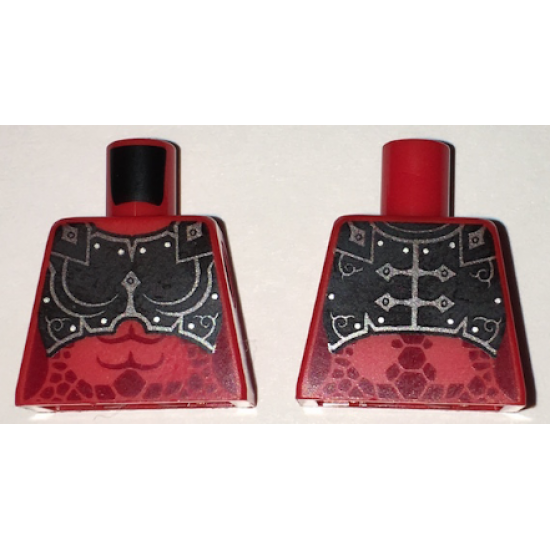 Torso Nexo Knights Female Armor Chest Plate and Dark Red Spots Pattern