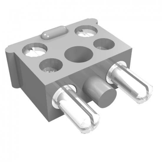 Electric, Connector, 2-Way Male Squared Narrow Long with Center Post