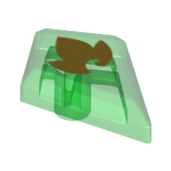 Tile, Modified 1 x 2 Diamond with Elemental Earth Pattern