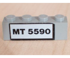 Brick 1 x 4 with Black 'MT 5590' Pattern (Sticker) - Set 5590