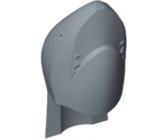 Minifigure, Headgear Head Cover, Shark