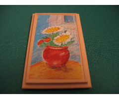 Scala Wall, Panel 6 x 10 with Red Vase with Flowers Pattern (Sticker) - Set 3290