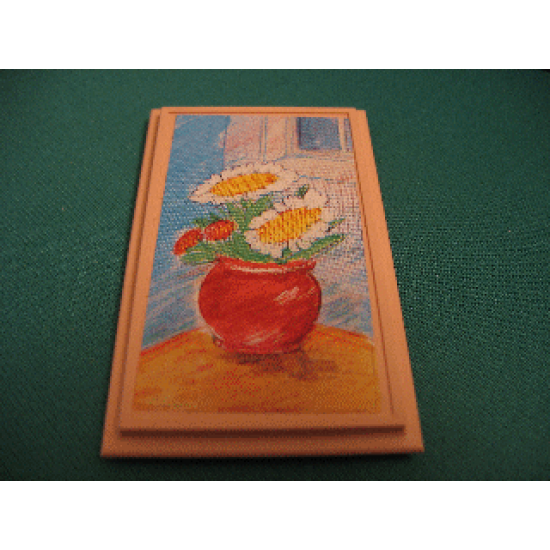 Scala Wall, Panel 6 x 10 with Red Vase with Flowers Pattern (Sticker) - Set 3290