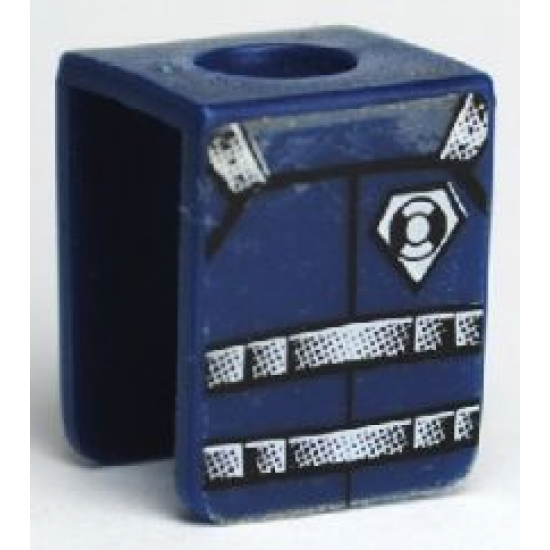 Minifigure, Body Wear Vest with Straps and Coast Guard Logo Pattern (Sticker) - Set 7047