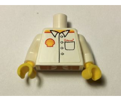 Torso Shirt with Shell Logo and 'V-Power' over Pocket Pattern (Sticker) / White Arms / Yellow Hands
