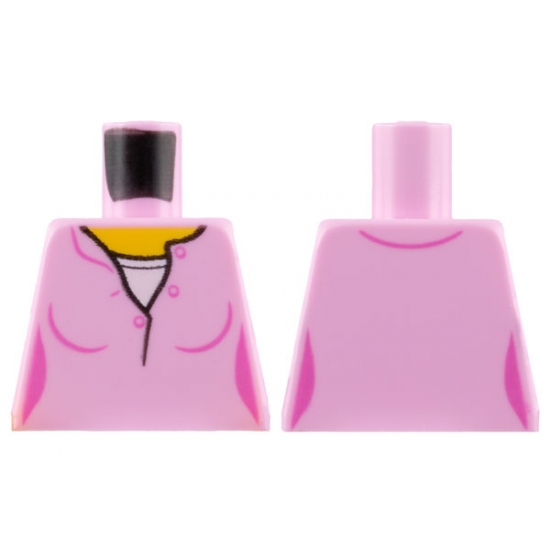 Torso, Female Top with Yellow Neck, White Undershirt Pattern