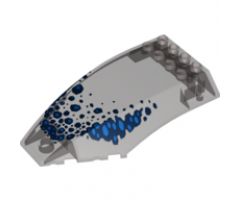 Windscreen 10 x 6 x 2 Curved with Blue Scales Pattern