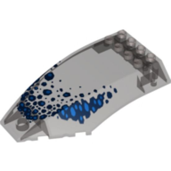 Windscreen 10 x 6 x 2 Curved with Blue Scales Pattern