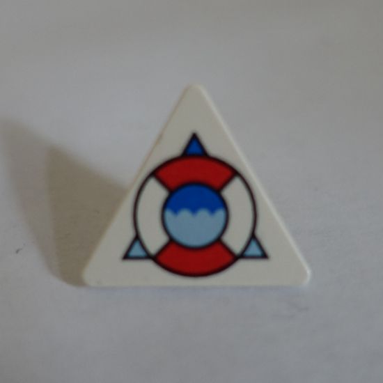 Road Sign 2 x 2 Triangle with Clip with Coast Guard Logo on Triangle Pattern