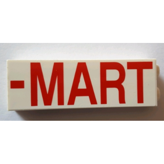 Brick 1 x 2 x 5 with Red '-MART' Pattern (Sticker) - Set 71016