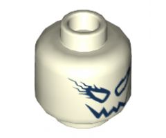 Minifigure, Head Alien with Open Eyes with Streaking Veins and Jagged Smile Pattern (Ultra Agents Electrolyzer) - Hollow Stud